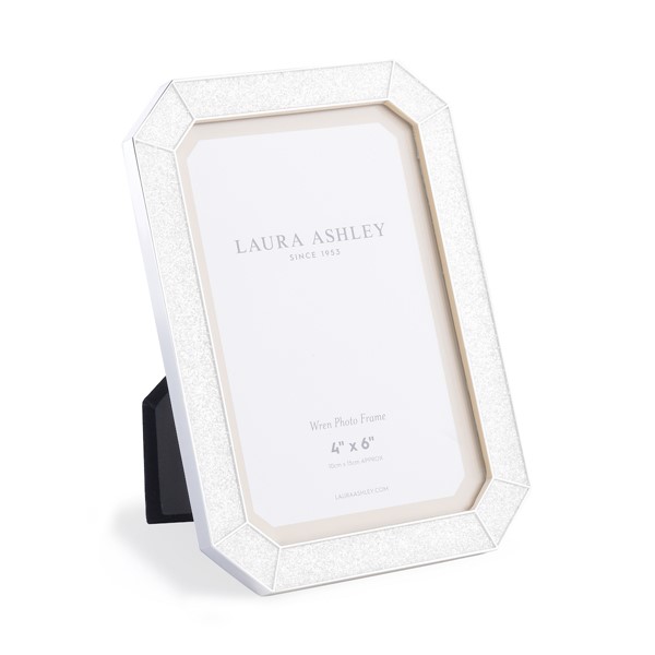 (image for) Wren Photo Frame Glitter Silver Plated 4" x 6"